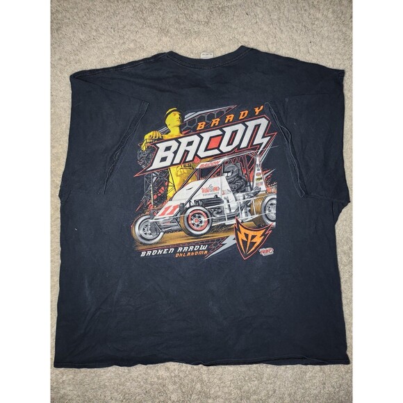 Brady Bacon Vintage Racing T-Shirt 2015 Chili Bowl Box Car Oklahoma Sz 4XL - Picture 3 of 4